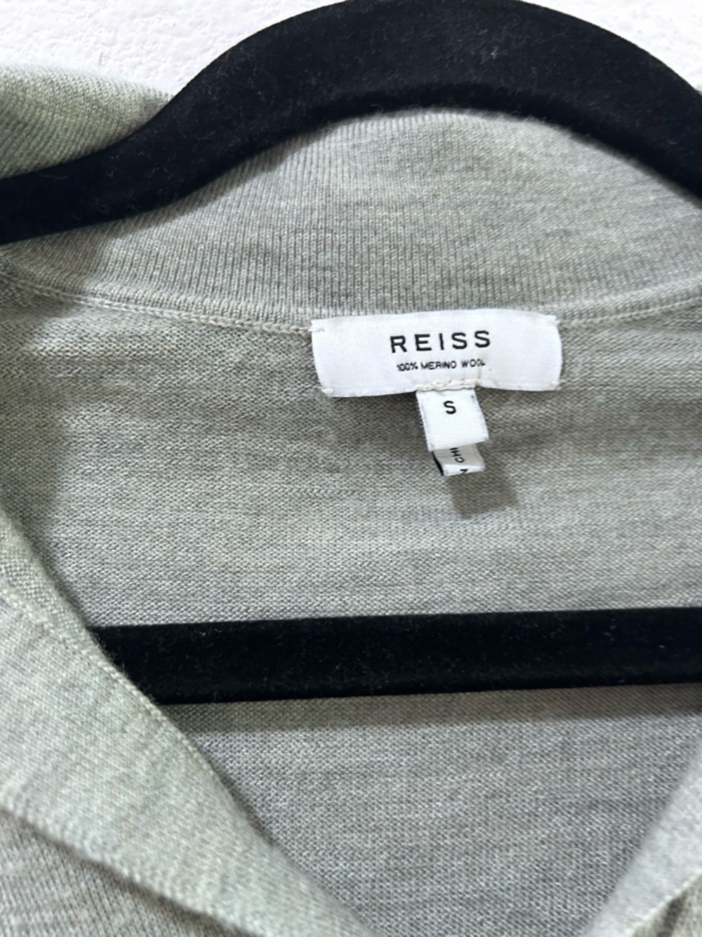 Reiss Duchie Johnny Collar Short Sleeve Wool Polo Sweater - Picture 4 of 16